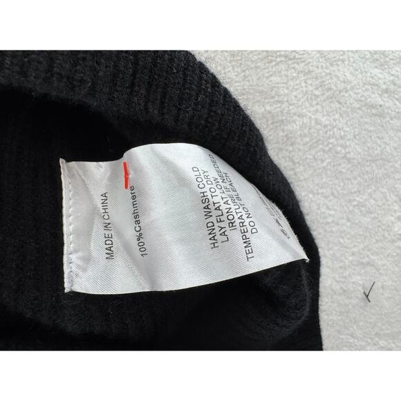 Quince 100% Mongolian Cashmere Black Midi Sweater Dress Sleeveless Ribbed NWT M - Picture 7 of 11